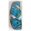 Image 2 : GL Miller Studios Inlay Turquoise & Opal Earrings
