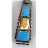 Image 2 : Navajo Turquoise Mother of Pearl Overlay Ladies Wa