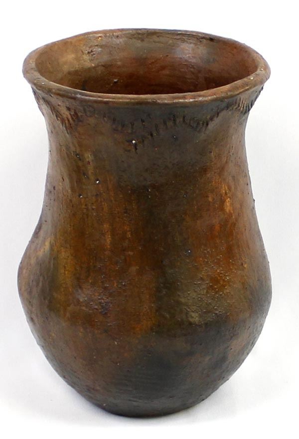 Large Navajo Pine Pitch Pottery Drum Jar