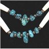 Image 2 : Bone Bead and Turquoise Nugget Necklace