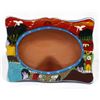 Image 1 : Mexican Redware Painted Pottery Picture Frame