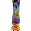 Image 2 : Carnival Purple and Gold Trumpet Vase
