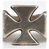 Image 3 : Biker's Solid Silver Maltese Cross Ring Size 12.5