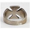 Image 6 : Biker's Solid Silver Maltese Cross Ring Size 12.5
