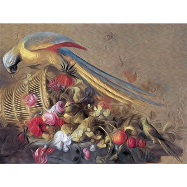 Parrot, Parakeet Still Life Glossy Ceramic Art Tile