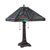 Image 2 : Mission Style Stained Art Glass Table Lamp
