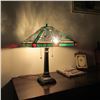 Image 3 : Mission Style Stained Art Glass Table Lamp