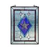 Image 1 : Star Pattern Stained Art Glass Window Panel
