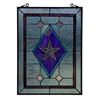 Image 2 : Star Pattern Stained Art Glass Window Panel