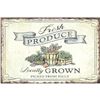 Image 1 : Fresh Produce, Locally Grown Metal Sign