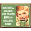 Image 1 : Unattended Children Metal Pub Bar Sign