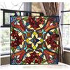 Image 2 : Nouveau Stained Art Glass Hanging Window Panel