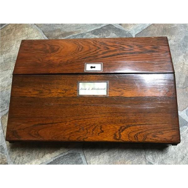 19thc Ladies Rosewood Writing Desk
