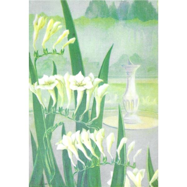 1920's Freesia Color Lithograph Print