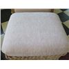 Image 10 : Qty 2 Woven Chairs w/ Upholstered Seat & Back Cushions & Matching Ottomans