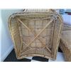 Image 8 : Qty 2 Woven Chairs w/ Upholstered Seat & Back Cushions & Matching Ottomans
