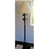 Image 1 : Wrought Iron Lamp w/ Metal Accents & White Shade