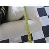 Image 15 : White Covered 3 Seat Sofa Sleeper Bed w/ 2 Leaf Design Cushions 80"x21"x29"H