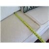 Image 16 : White Covered 3 Seat Sofa Sleeper Bed w/ 2 Leaf Design Cushions 80"x21"x29"H