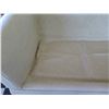 Image 13 : White Covered 3 Seat Sofa Sleeper Bed w/ 2 Leaf Design Cushions 80"x21"x29"H