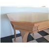 Image 15 : Wood & White Top Table 32"x32"x30"H & 4 Bamboo Chairs w/ Cushions 24"x21"x34"H