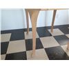 Image 16 : Wood & White Top Table 32"x32"x30"H & 4 Bamboo Chairs w/ Cushions 24"x21"x34"H