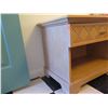 Image 7 : Qty 2 Wood & White Top Night Stands w/ Woven Design Drawers