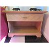 Image 8 : Qty 2 Wood & White Top Night Stands w/ Woven Design Drawers