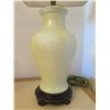 Image 2 : Qty 2 Table Lamps w/ White Etched Base & White Square Shades