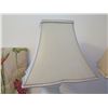 Image 4 : Qty 2 Table Lamps w/ White Etched Base & White Square Shades