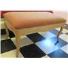 Image 1 : Long Wooden Ottoman/Bench w/ Upholstered Top