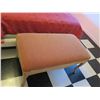 Image 2 : Long Wooden Ottoman/Bench w/ Upholstered Top