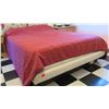 Image 1 : Full Size Mattress in Platform Frame 80"x57"x12"H w/ Floral Headboard