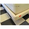 Image 3 : Full Size Mattress in Platform Frame 80"x57"x12"H w/ Floral Headboard