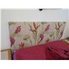 Image 7 : Full Size Mattress in Platform Frame 80"x57"x12"H w/ Floral Headboard