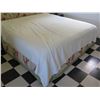 Image 1 : Mattress in Platform Frame w/ Floral Headboard