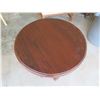 Image 2 : Round Wooden Table w/ Pineapple Design Pedestal Base 24" Diameter x 31"H