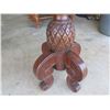 Image 3 : Round Wooden Table w/ Pineapple Design Pedestal Base 24" Diameter x 31"H