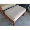 Image 2 : Woven Rattan Chair & Matching Ottoman w/ Upholstered Seat Cushion & Back 31"x24"x32"H