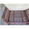 Image 7 : Woven Rattan Chair & Matching Ottoman w/ Upholstered Seat Cushion & Back 31"x24"x32"H