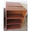 Image 1 : Qty 3 Wooden Adjustable 3-Tier Shelf Units 30"x11"x44"H