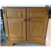 Image 1 : Wooden Cabinet w/ 2 Front Doors, 2 Inside Shelves & Pull-Out Drawer