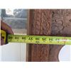 Image 8 : Wooden Door/Window Panel w/ Carved Design 38"x66"H