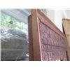 Image 4 : Wooden Door/Window Panel w/ Carved Design 38"x66"H