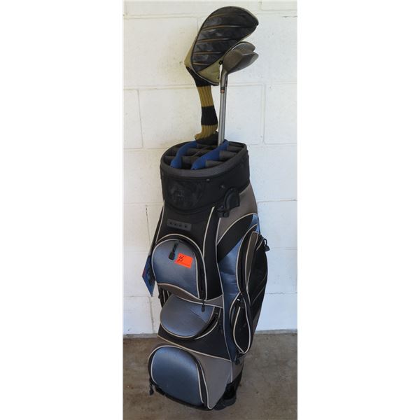 Lynx L6 Golf Bag w/ Multiple Pockets & 2 Misc Clubs