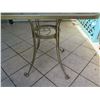 Image 2 : Square Metal Mesh Table w/ Umbrella Hole in Center 28"x28"x29"H