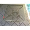 Image 3 : Square Metal Mesh Table w/ Umbrella Hole in Center 28"x28"x29"H