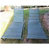 Image 1 : Qty 2 Adjustable Chaise Lounge Chairs w/ Strapping