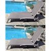 Image 1 : Qty 2 Adjustable Chaise Lounges w/ Woven Seat & Back