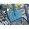 Image 8 : Metal Mesh Square Table & 2 Chairs w/ Outdoor Umbrella in Pedestal Base